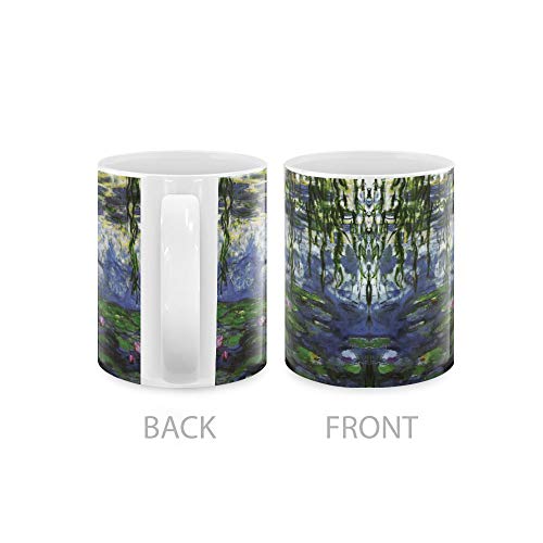 MUGBREW Classic Art Claude Monet Water Lilies Ceramic Coffee Mug Tea Cup, 11 OZ