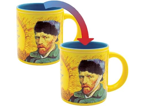 Van Gogh Disappearing Coffee Mug - Add Hot Water and Watch Van Gogh's Ear Disappear - Comes in a Fun Gift Box - by The Unemployed Philosophers Guild