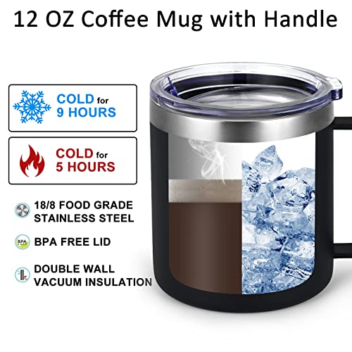 LiqCool I'm Not Old I'm Classic Car Coffee Mug, Dad Gifts for Father's Day, Birthday Gifts for Men, Gifts for Dad Grandpa, Funny Coffee Mug for Men Uncle Father Grandpa for Retirement (12oz, Black)