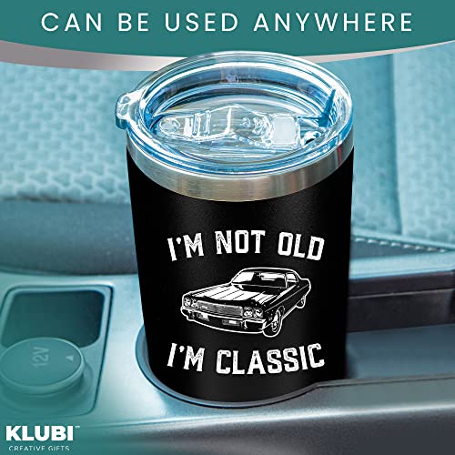 KLUBI Birthday Gifts for Men Unique Im Not Old Im Classic Mug Mens Birthday Gift Ideas 20oz Grandpa Gifts for Father's Day Gifts for Birthday Dad Birthday Gift for Grandpa Birthday Gifts for Husband
