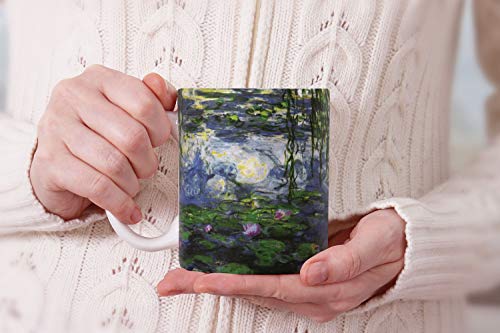 MUGBREW Classic Art Claude Monet Water Lilies Ceramic Coffee Mug Tea Cup, 11 OZ