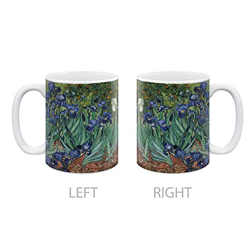 MUGBREW Classic Art Irises Vincent Van Gogh Ceramic Coffee Mug Tea Cup, 11 OZ