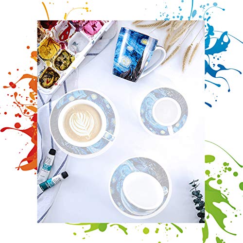 Coffeezone Vincent Van Gogh Art The Starry Night Porcelain Coffee Mug (Americano 14 oz)
