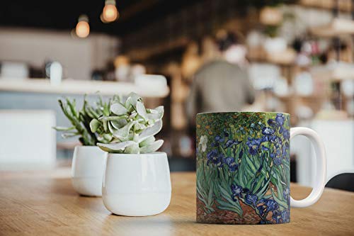 MUGBREW Classic Art Irises Vincent Van Gogh Ceramic Coffee Mug Tea Cup, 11 OZ