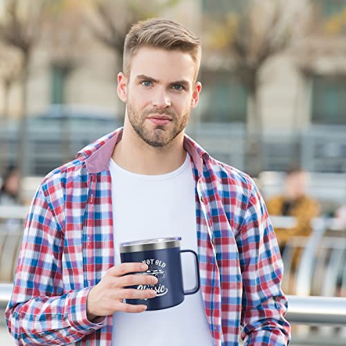 Father Gifts Dad Men Insulated Tumbler Mug with Handle & Lid from Daughter Son Wife, Birthday Daddy Coffee Cup Presents, Best Dad Ever, I'm not old, I'm Classic, Retirement Christmas Father's Day Gift