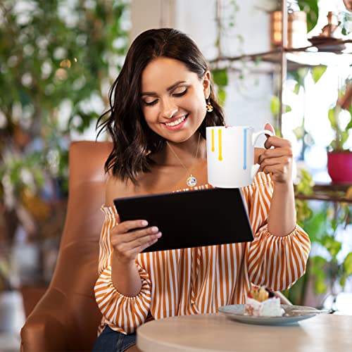 LittleBlueDeer Art Coffee Mugs for Women,Coffee Cup for Artist,Art Teacher Scarf,Artist Necklace for Girls,Art Lover Gifts for Women