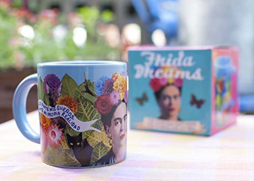 The Unemployed Philosophers Guild Frida Kahlo Dreams Mug - Sip Coffee With the Beloved Artist in Her Realm of Surrealism, Comes in Gift Box, 12 oz