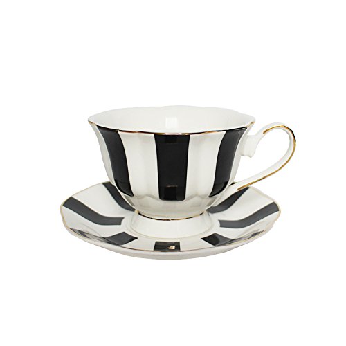 Black and White Retro European Tea Set