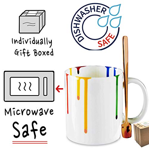 CHIEN-CHI LILI Artist Mugs for Art Lover, Artist Gifts for Women, Funny Birthday Gifts for Painting Lovers, Happy Birthday Gift for Women, Artist Mug Christmas Gifts for Artist Friend GF Sister