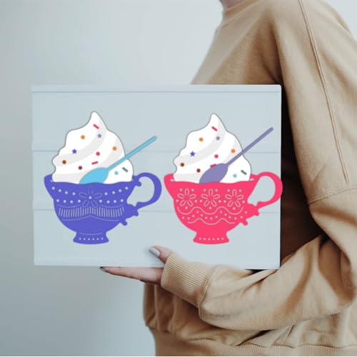 BENECREAT 4 Styles Retro Tea Cup Metal Die Cuts, Tea Pot Cup Carbon Steel Cutting Dies Stencils for DIY Scrapbooking, Photo Album, Decorative Embossing, Paper Card