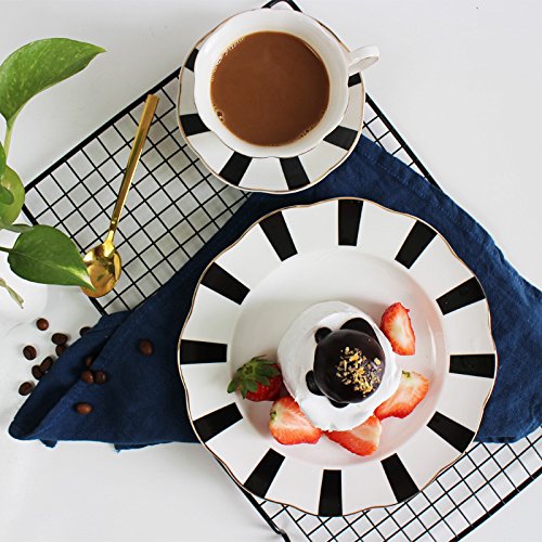 Black and White Retro European Tea Set