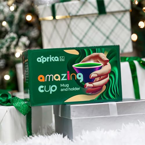 Coffee Mug with Base Cone Funnel Shaped Retro Ceramic Mug Pottery Tea Cup Japanese Latte Unique Porcelain Coffee Cup - Christmas Gift - 6.8 oz/200ml