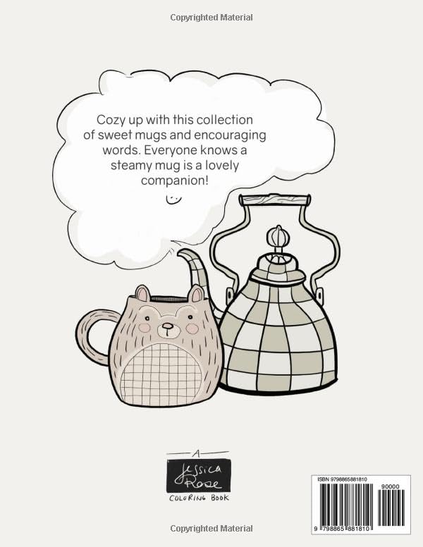 Minimalist Mugs Coloring Book for Teens and Adults