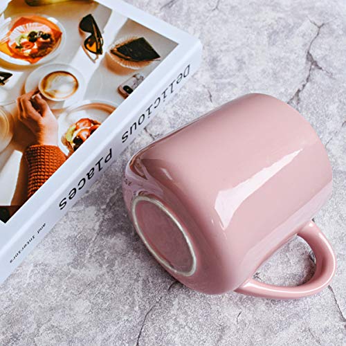 Bosmarlin 18 oz Pink Ceramic Coffee Mug