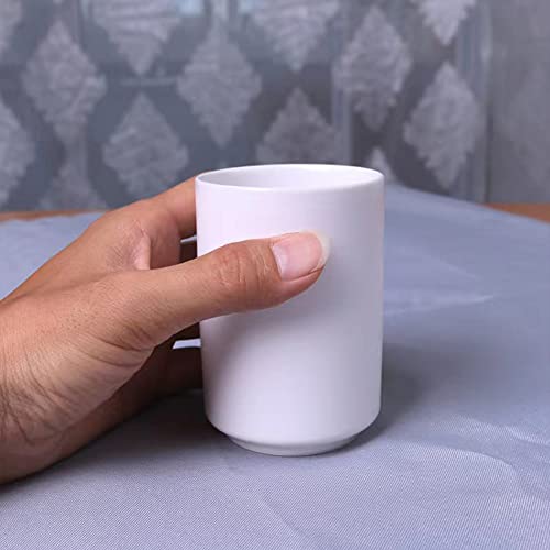 Khanjuan White Handleless Ceramic Tea and Coffee Mugs