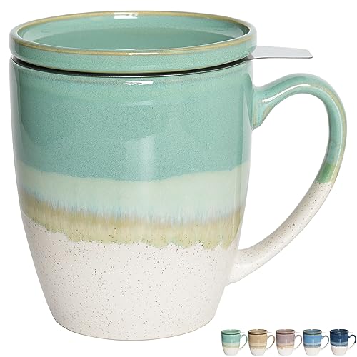 Bosmarlin 16 Oz Ceramic Tea Cup with Infuser