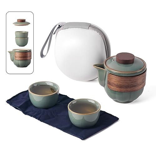 Minimalist Portable Kungfu Teapot and Cup Set