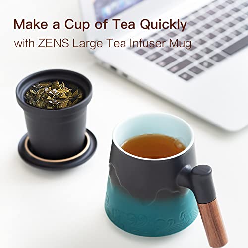 ZENS Infuser Tea Mug with Lid and Handle