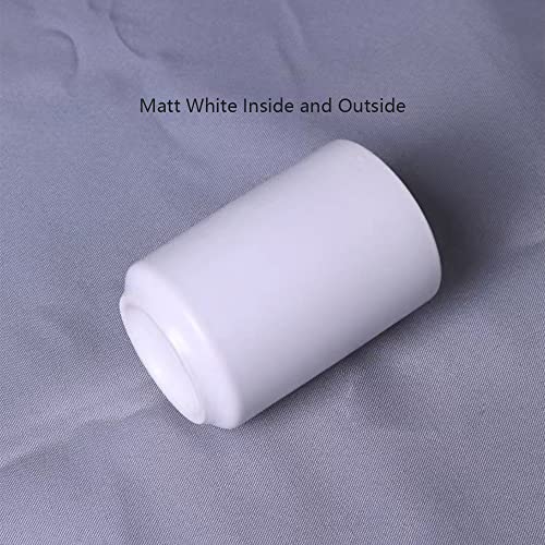 Khanjuan White Handleless Ceramic Tea and Coffee Mugs