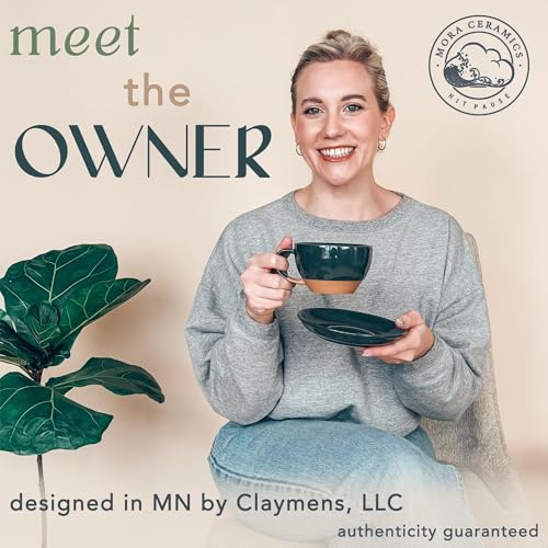 Charcoal Ceramic Latte Art Mug & Saucer Set