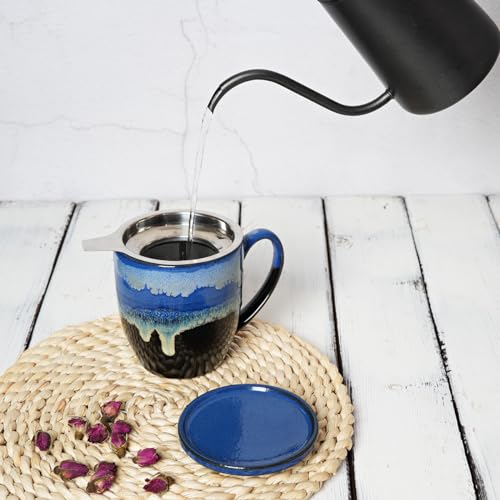 Bosmarlin 16 Oz Ceramic Tea Cup with Infuser