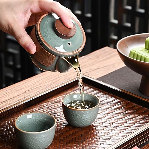 Minimalist Portable Kungfu Teapot and Cup Set