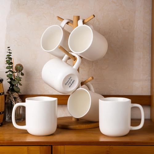 AmorArc 14oz Speckled Ceramic Coffee Mugs Set