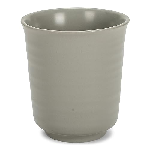 Grey Matte Stoneware Coffee Mugs - Set of 2