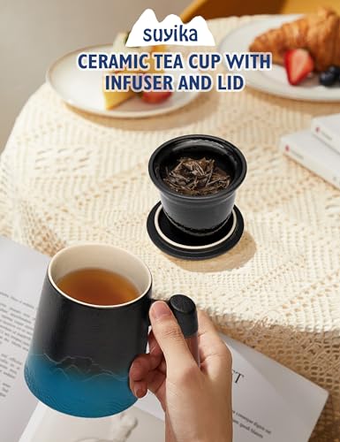 Suyika Infuser Tea Cup with Ceramic Lid