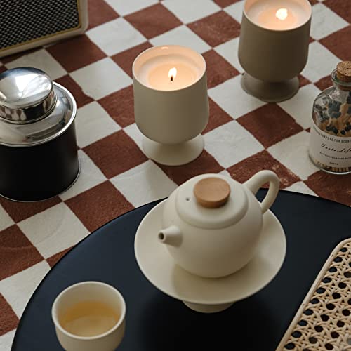 Elegant Matte Crème Mini Tea Set with Cups