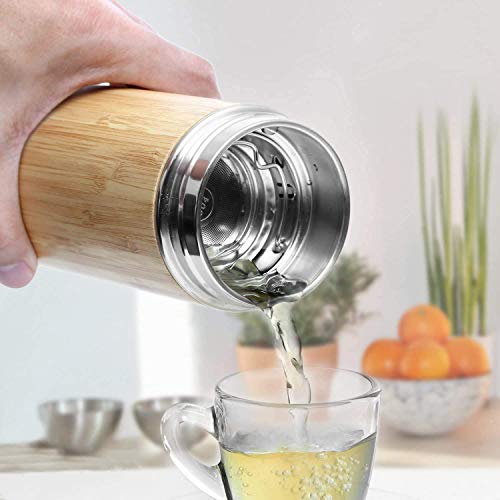 Bamboo Insulated Travel Tea Tumbler - 17oz