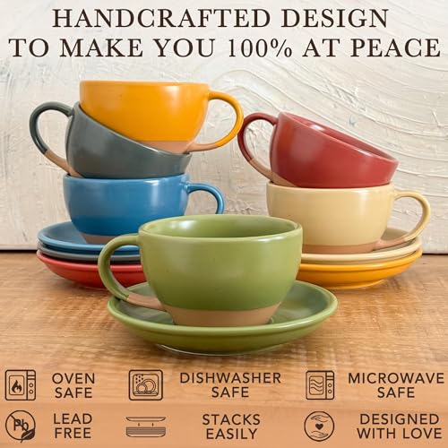 Mora Moss Green Latte Art Mug & Saucer