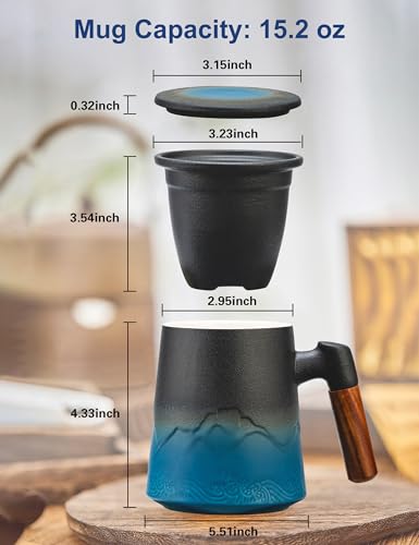Suyika Infuser Tea Cup with Ceramic Lid