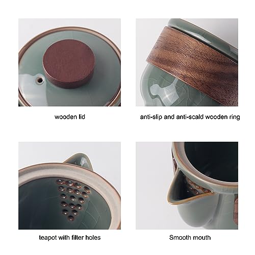 Minimalist Portable Kungfu Teapot and Cup Set