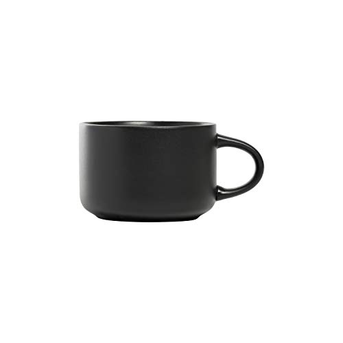 Oversized Matte Black Mug Set of 6