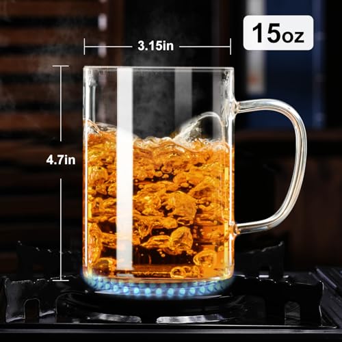 Borosilicate Clear Tea Mug with Infuser and Lid