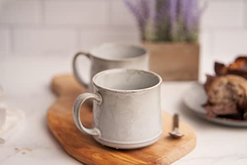KooK Glazed Ceramic Coffee Mugs, Set of 2
