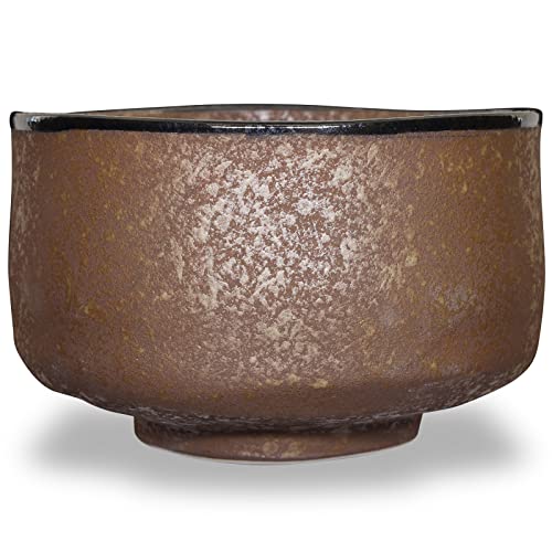 Handmade Japanese Matcha Tea Bowl with Gold