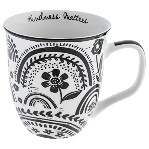Boho Rainbow Ceramic Coffee Mug - 16 oz