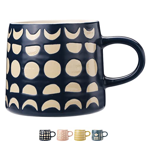 Moon Blue 14oz Relief Design Coffee Mug