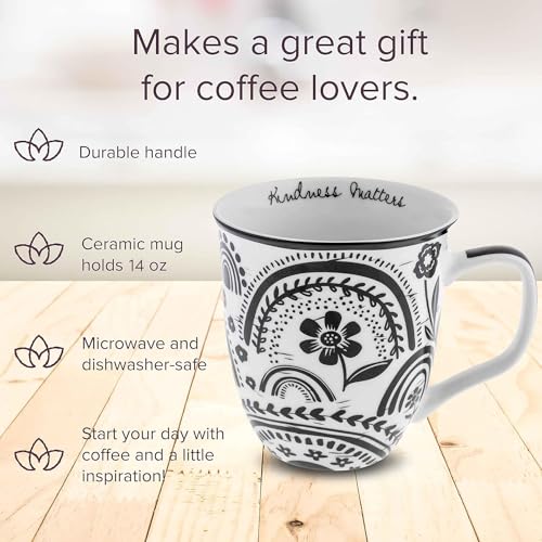 Boho Rainbow Ceramic Coffee Mug - 16 oz