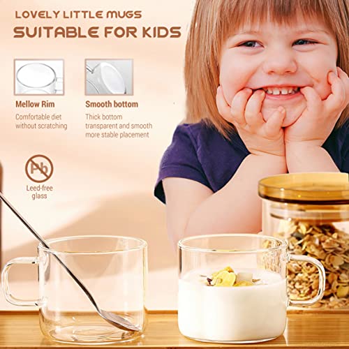 Dorsaer 6oz Crystal Clear Glass Cups - Set of 2