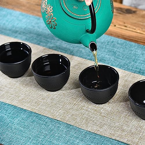 Sungmor Japanese Style Cast Iron Teacups Set