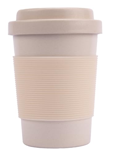 Eco-Friendly Bamboo Fiber Travel Mug with Lid