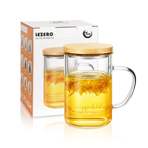 Borosilicate Glass Tea Infuser Mug with Strainer