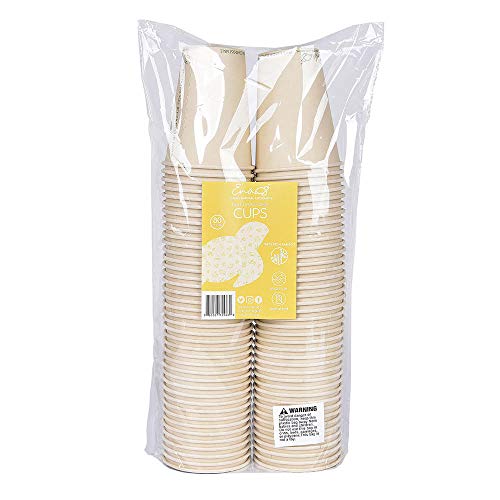 Bamboo Fiber 12oz Compostable Cups - 80 Count