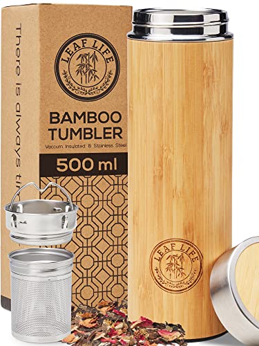 Sustainable Bamboo Tea Tumbler with Infuser