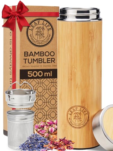 Sustainable Bamboo Tea Tumbler with Infuser