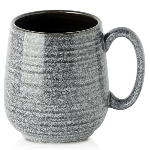 Large Porcelain Coffee Mug with Easy-Grip Handle