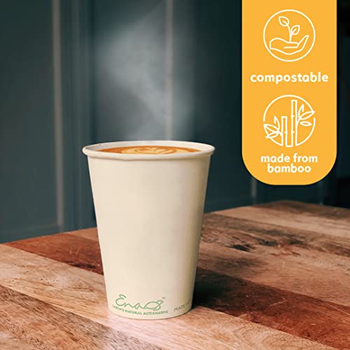 Bamboo Fiber 12oz Compostable Cups - 80 Count